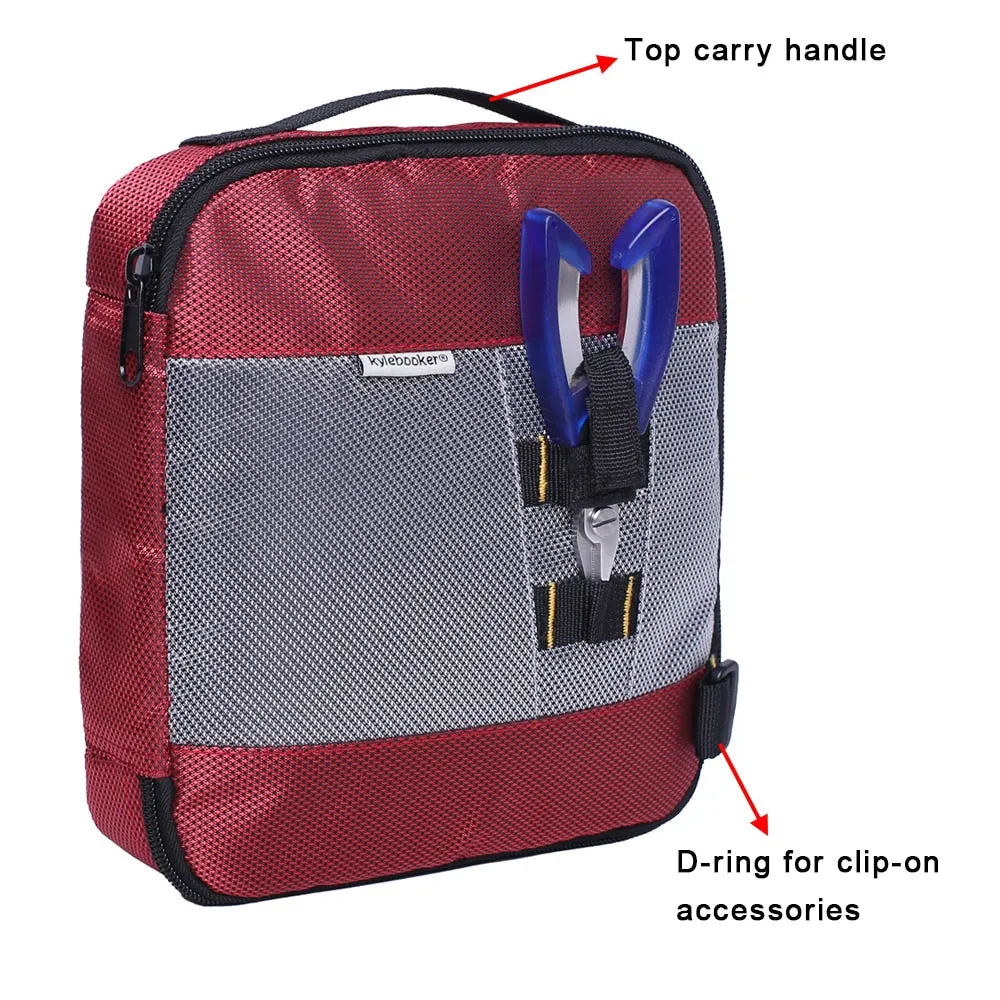10” x8.5” x 2” Soft Bait Binder Bag Fishing Lure Storage Wallet  Tackle Box for  Worms and Jigs