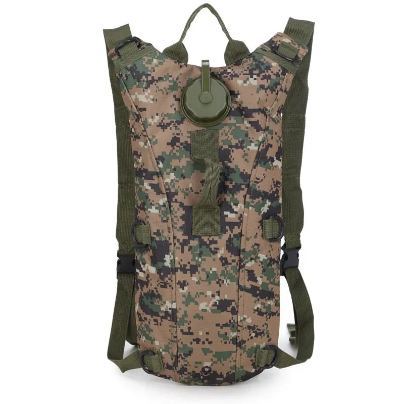 3L Tactical Hydration Backpack - Military Water Bag for Running, Cycling, Camping - Unisex Drinking System