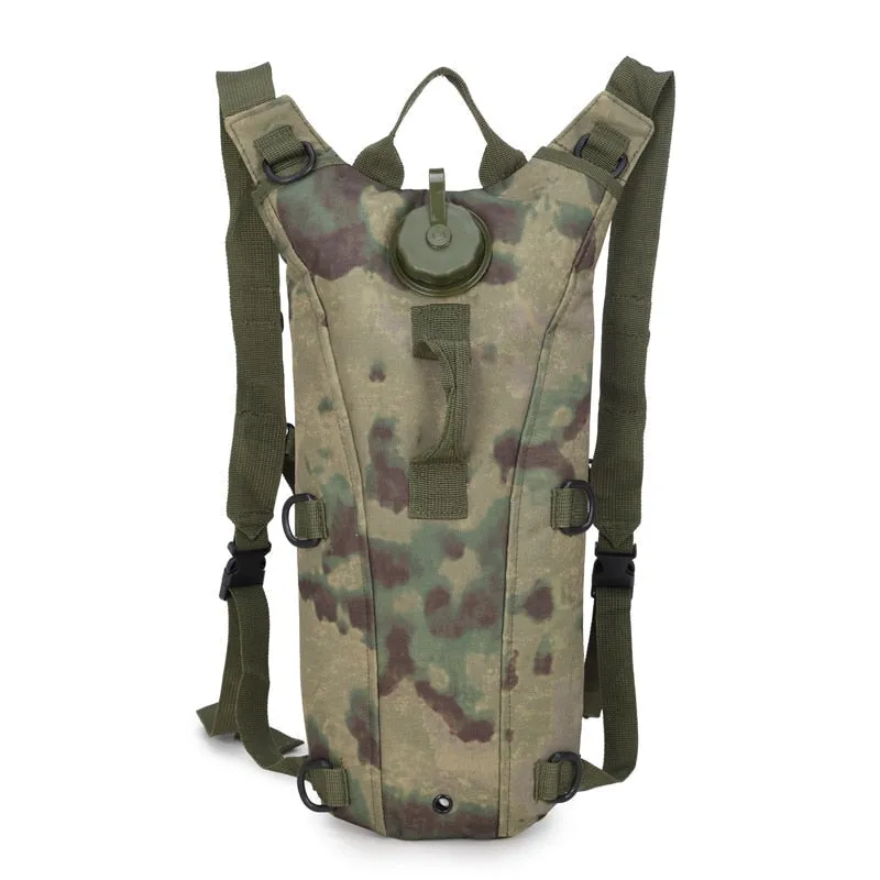 3L Tactical Hydration Backpack - Military Water Bag for Running, Cycling, Camping - Unisex Drinking System