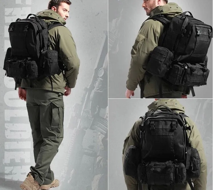 800D Tactical MOLLE 4-in-1 Multi-functional Combination Backpack 50L