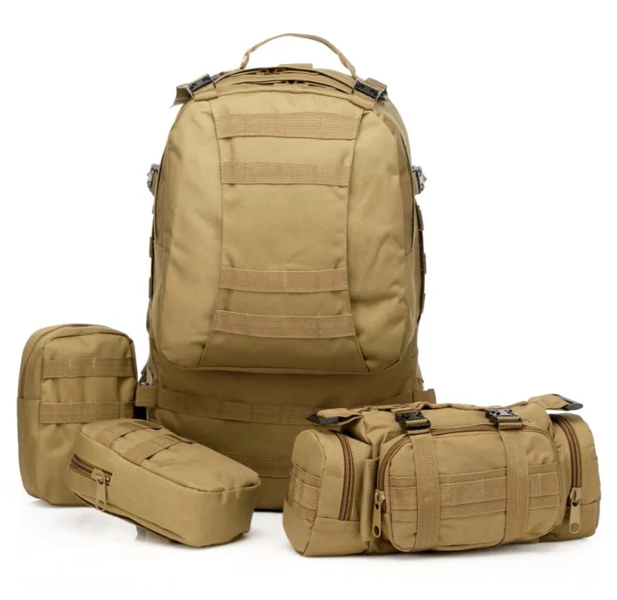 800D Tactical MOLLE 4-in-1 Multi-functional Combination Backpack 50L