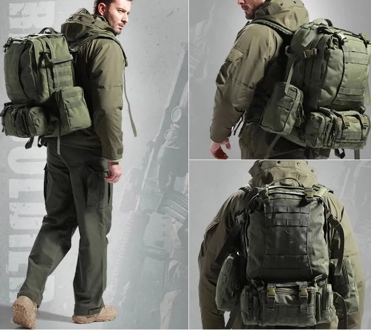 800D Tactical MOLLE 4-in-1 Multi-functional Combination Backpack 50L