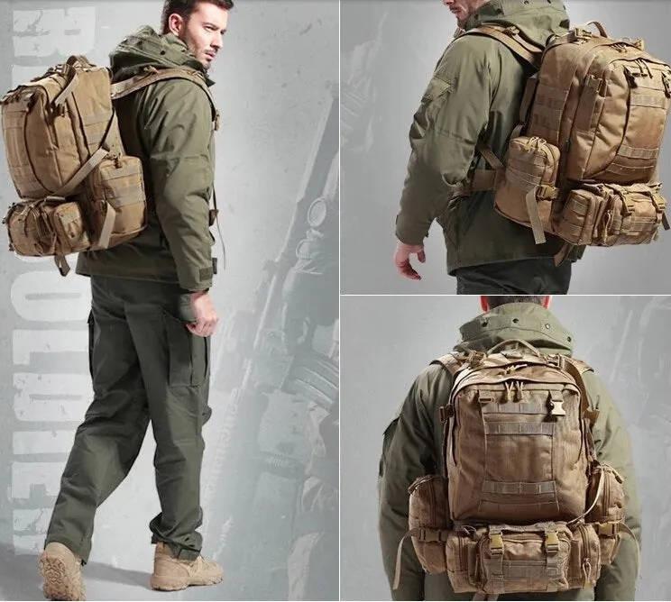 800D Tactical MOLLE 4-in-1 Multi-functional Combination Backpack 50L