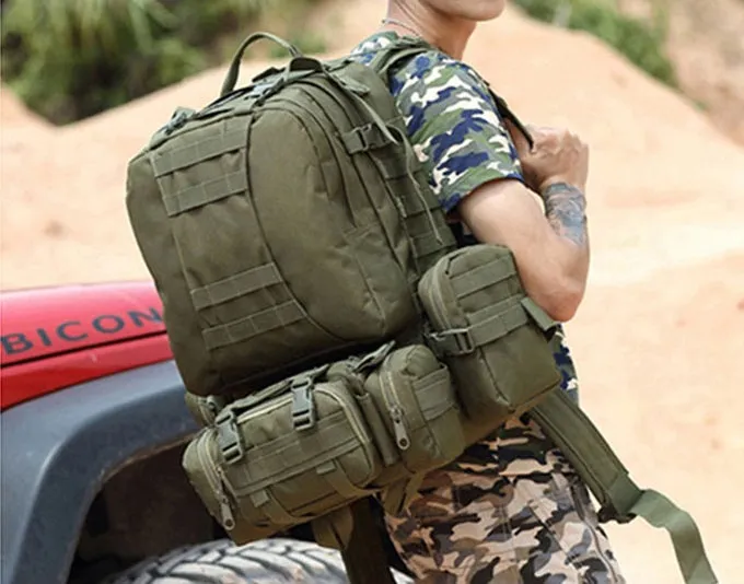 800D Tactical MOLLE 4-in-1 Multi-functional Combination Backpack 50L