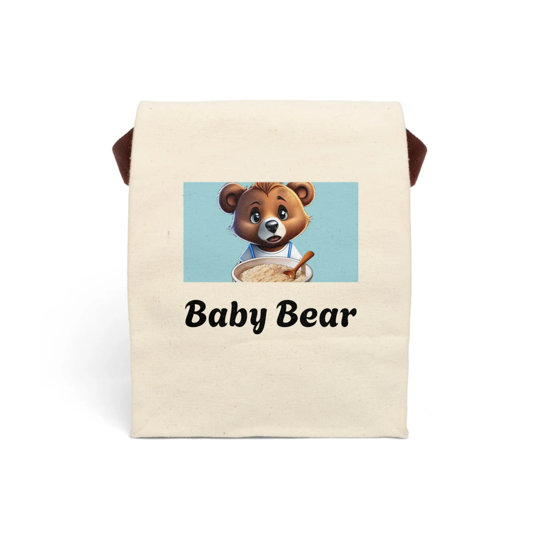 Baby Bear Canvas Lunch Bag with Strap