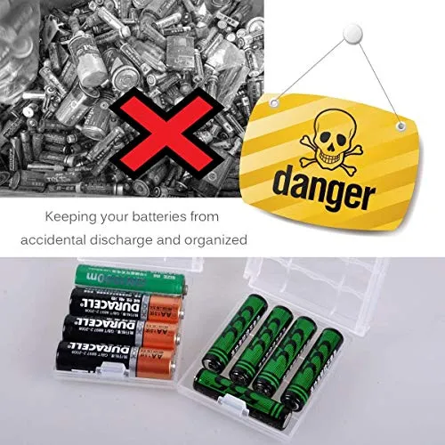 Battery Container for AAA/AA (4 PCS)  Cute Metal Pill Organizer Travel Friendly Compact Pill Box Pill Case to Hold Vitamins/Tylenol/Fish Oil/Meds/Tablet for Purse/Pocket(Happy Pills)