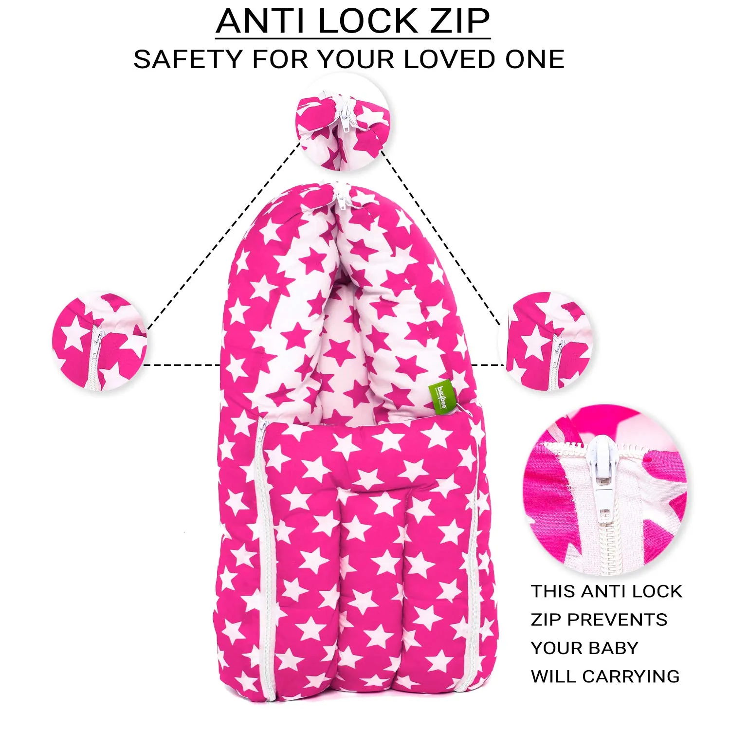 BAYBEE Little Star 3 in 1 Baby Cotton Bed Cum Carry Bed Printed Comfo Baby Sleeping Bag-Baby Bed-Infant Portable Bassinet
