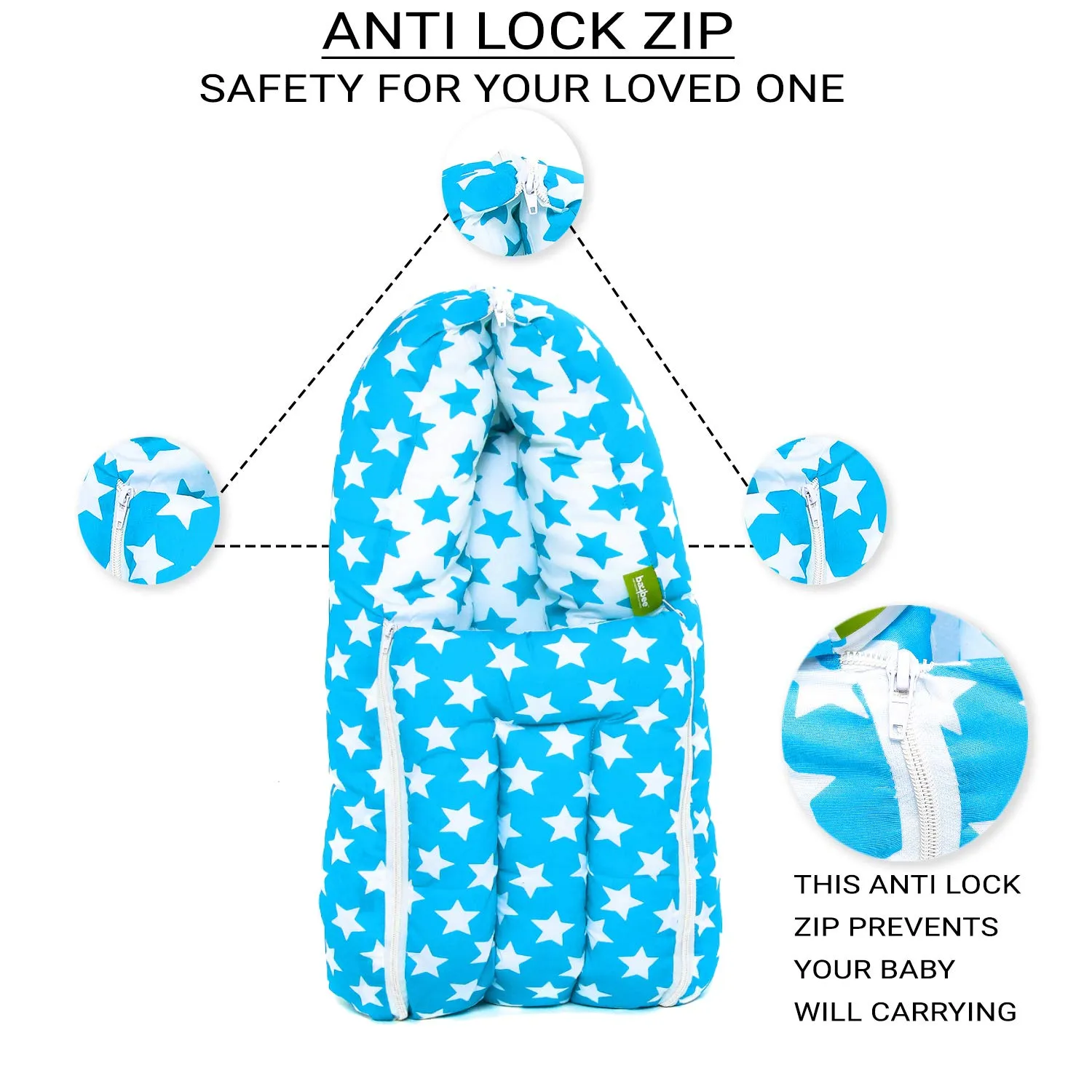 BAYBEE Little Star 3 in 1 Baby Cotton Bed Cum Carry Bed Printed Comfo Baby Sleeping Bag-Baby Bed-Infant Portable Bassinet