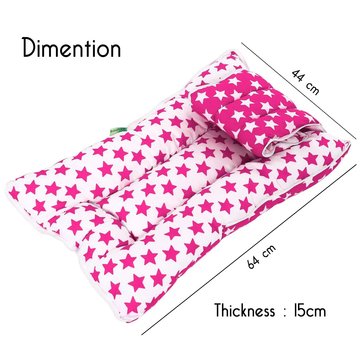 BAYBEE Little Star 3 in 1 Baby Cotton Bed Cum Carry Bed Printed Comfo Baby Sleeping Bag-Baby Bed-Infant Portable Bassinet