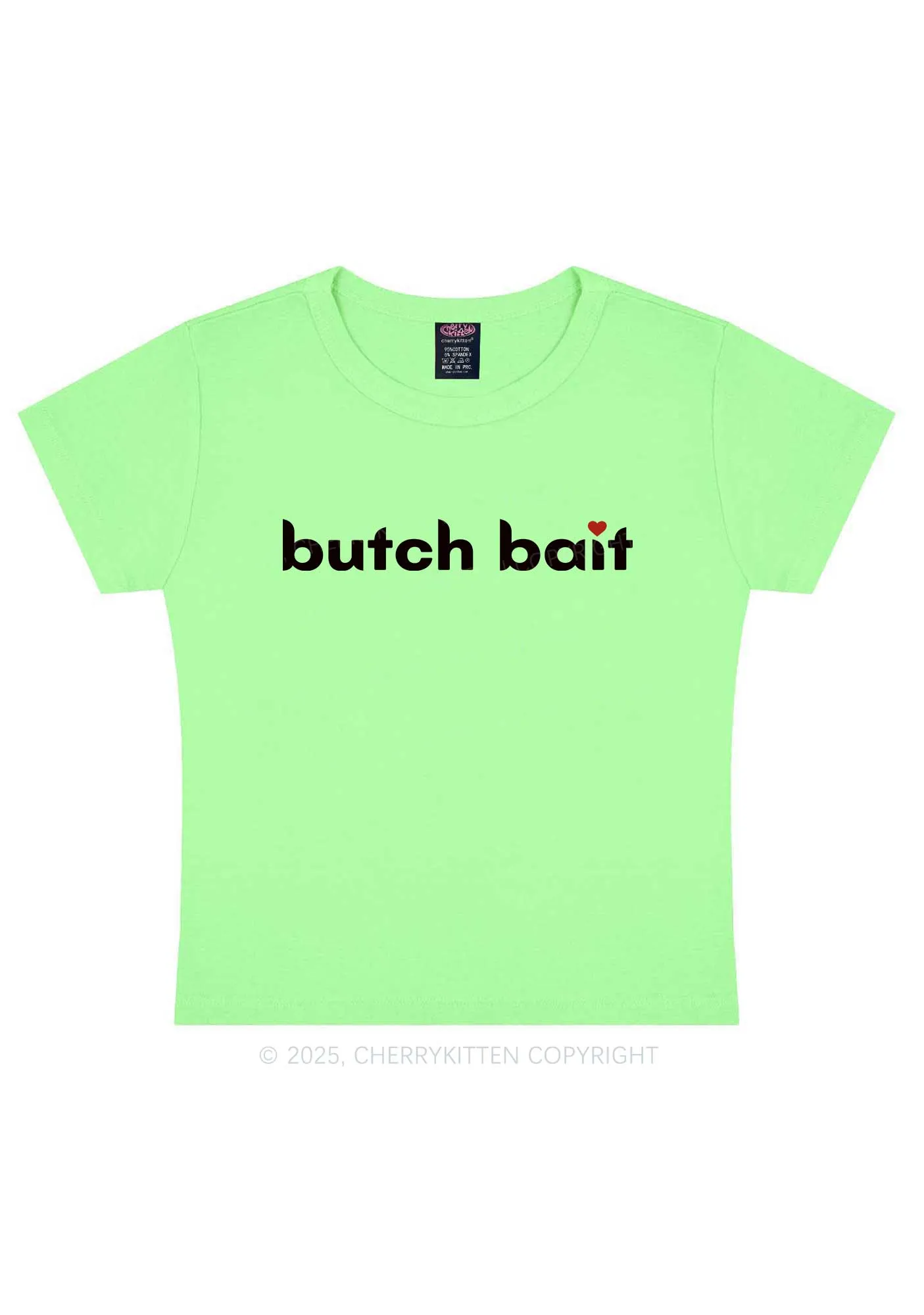 Butch Bait Heart Y2K Baby Tee Cherrykitten