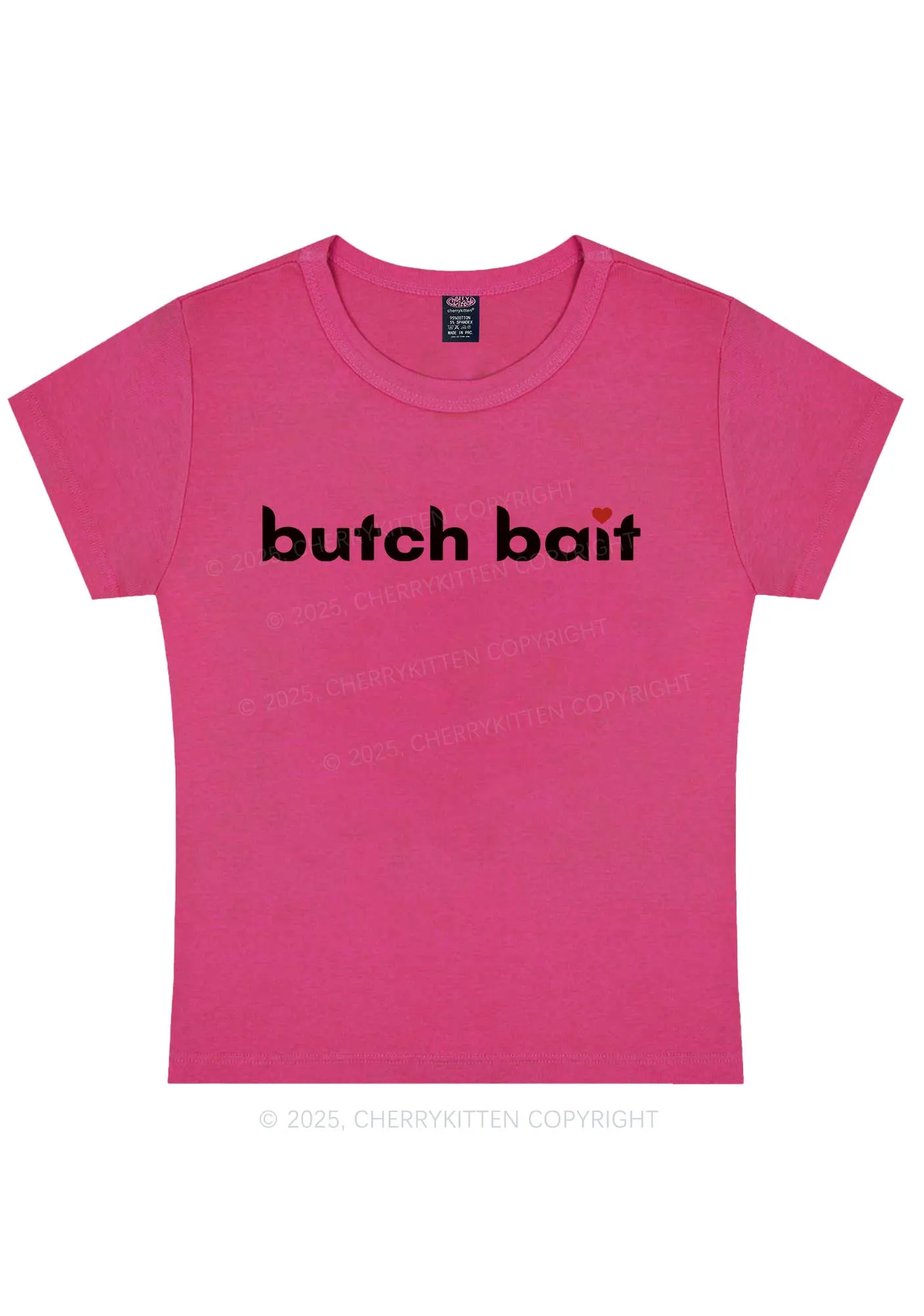 Butch Bait Heart Y2K Baby Tee Cherrykitten