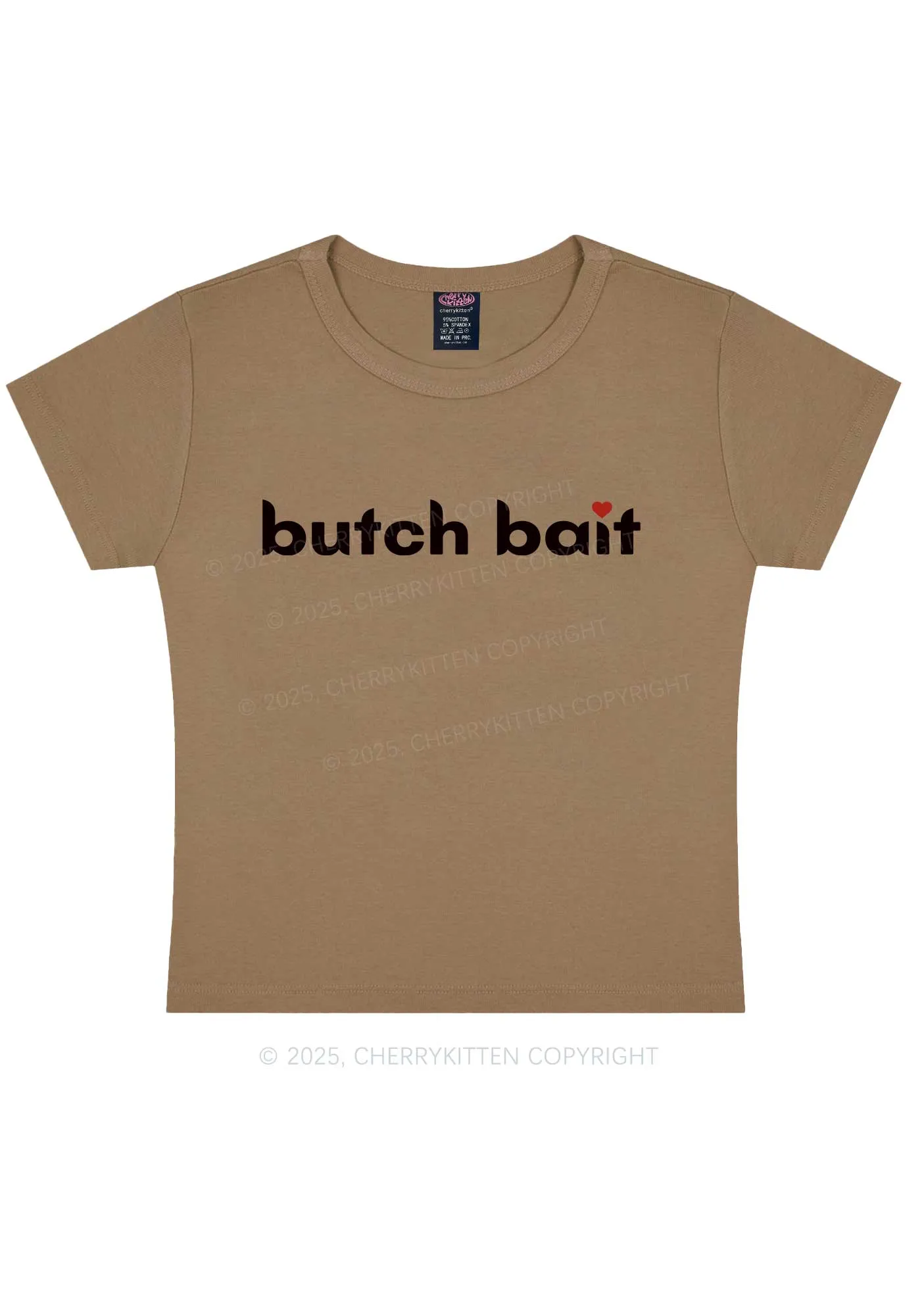 Butch Bait Heart Y2K Baby Tee Cherrykitten