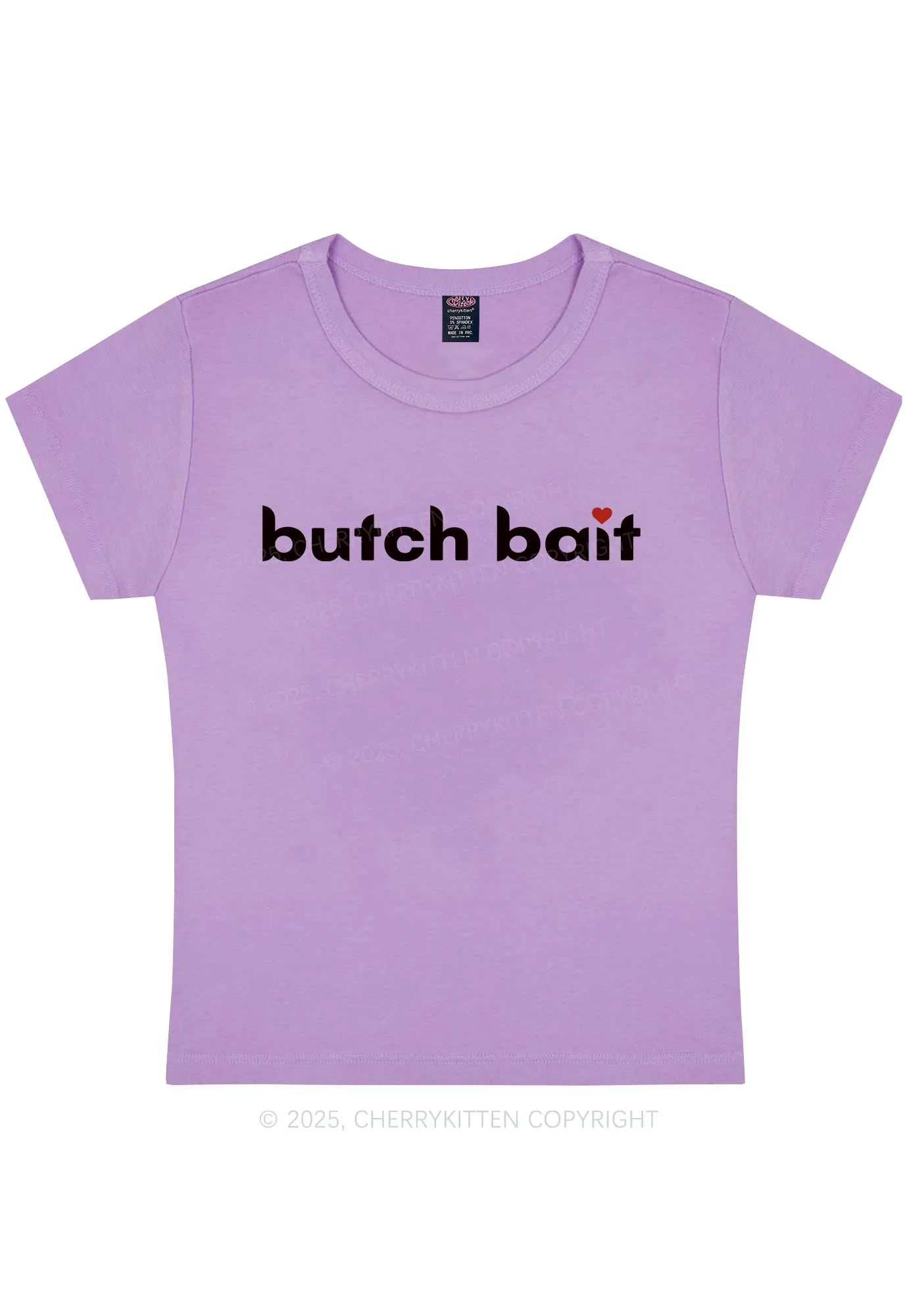 Butch Bait Heart Y2K Baby Tee Cherrykitten