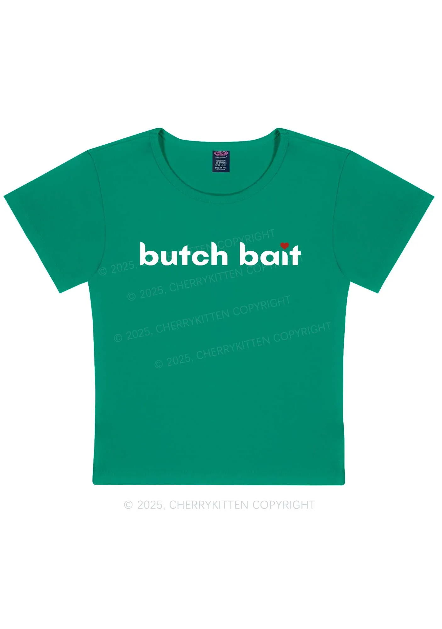 Butch Bait Heart Y2K Baby Tee Cherrykitten
