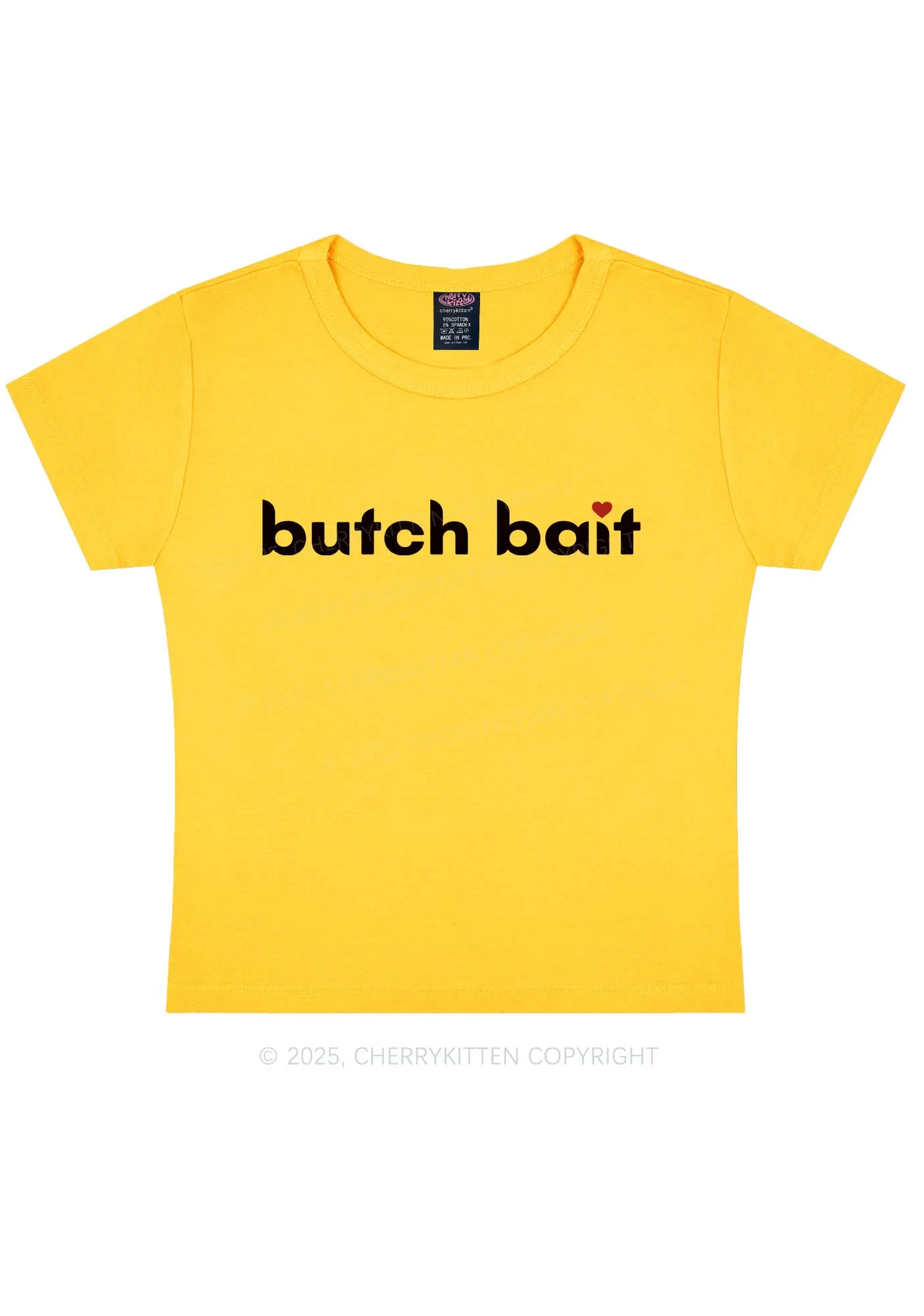 Butch Bait Heart Y2K Baby Tee Cherrykitten