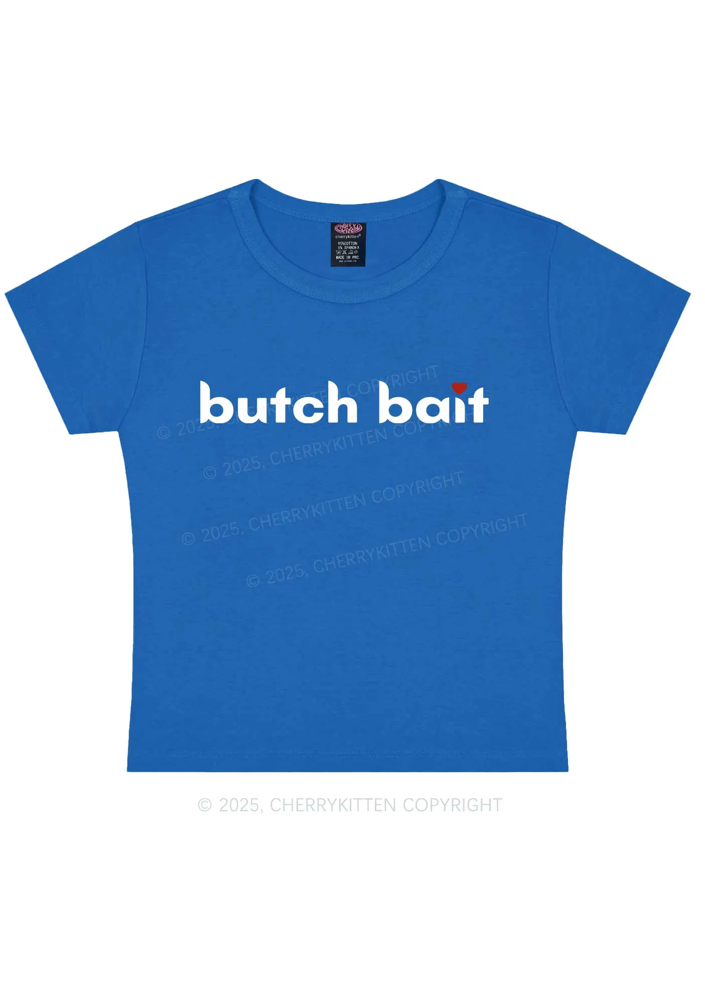 Butch Bait Heart Y2K Baby Tee Cherrykitten