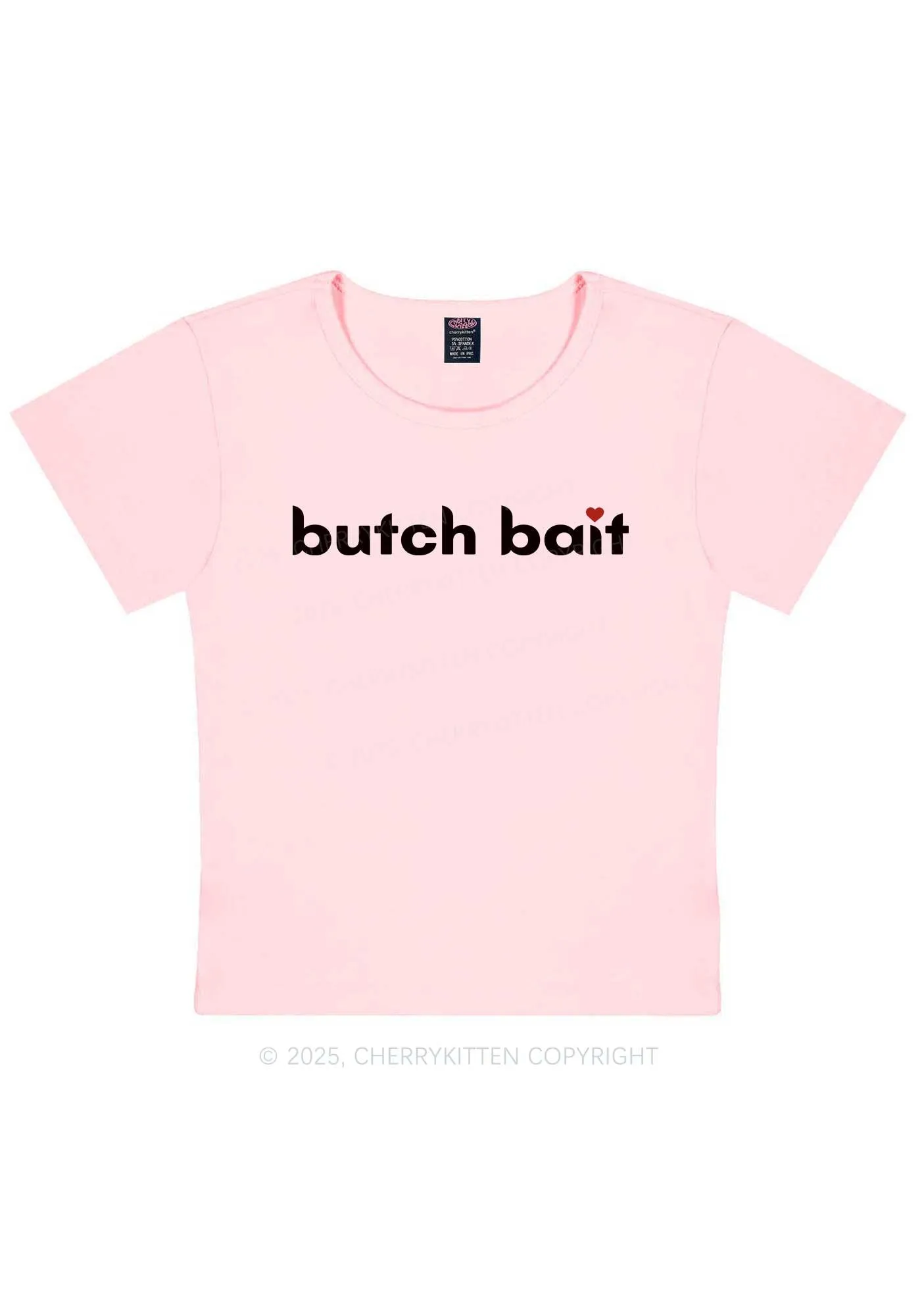 Butch Bait Heart Y2K Baby Tee Cherrykitten