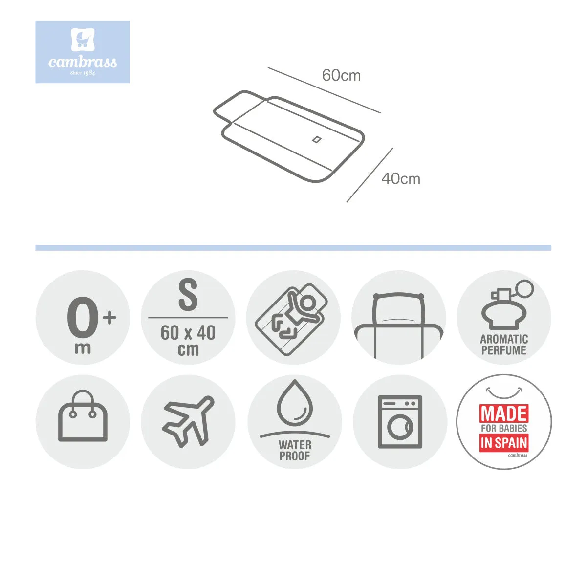 Cambrass Nappy Changer Travel Astra Grey