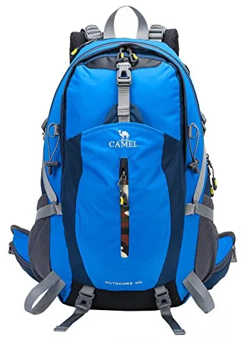 CAMEL CROWN 40L Lightweight Backpack Water Resistant Outdoor Sports Daypack with Rain Cover for Hiking Running Cycling Biking Climbing and Hunting