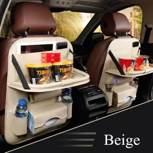 Car Backseat Organizer With Fold-Out Tray