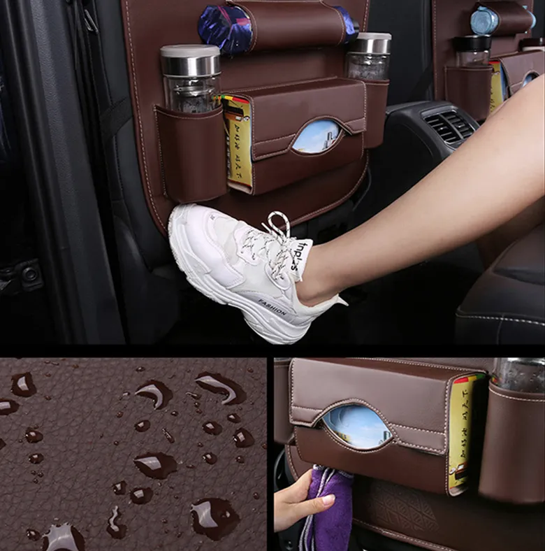 Car Backseat Organizer With Fold-Out Tray