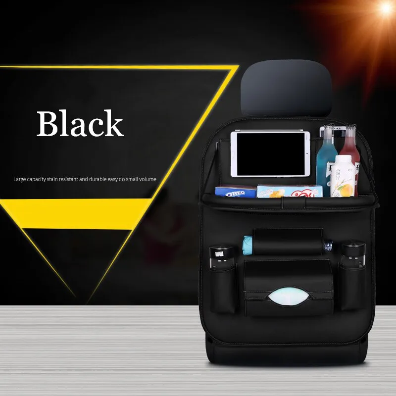 Car Backseat Organizer With Fold-Out Tray