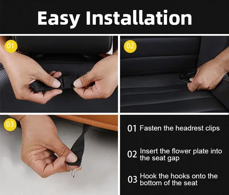 Car Backseat Organizer With Fold-Out Tray