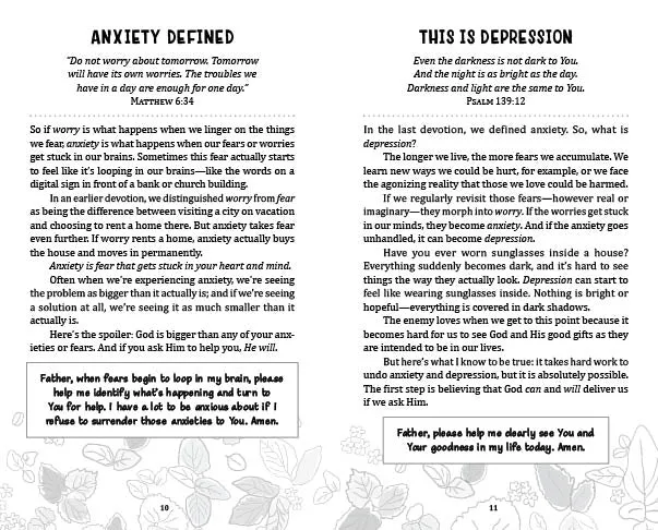 Devotions & Prayers Managing Anxiety & Depression