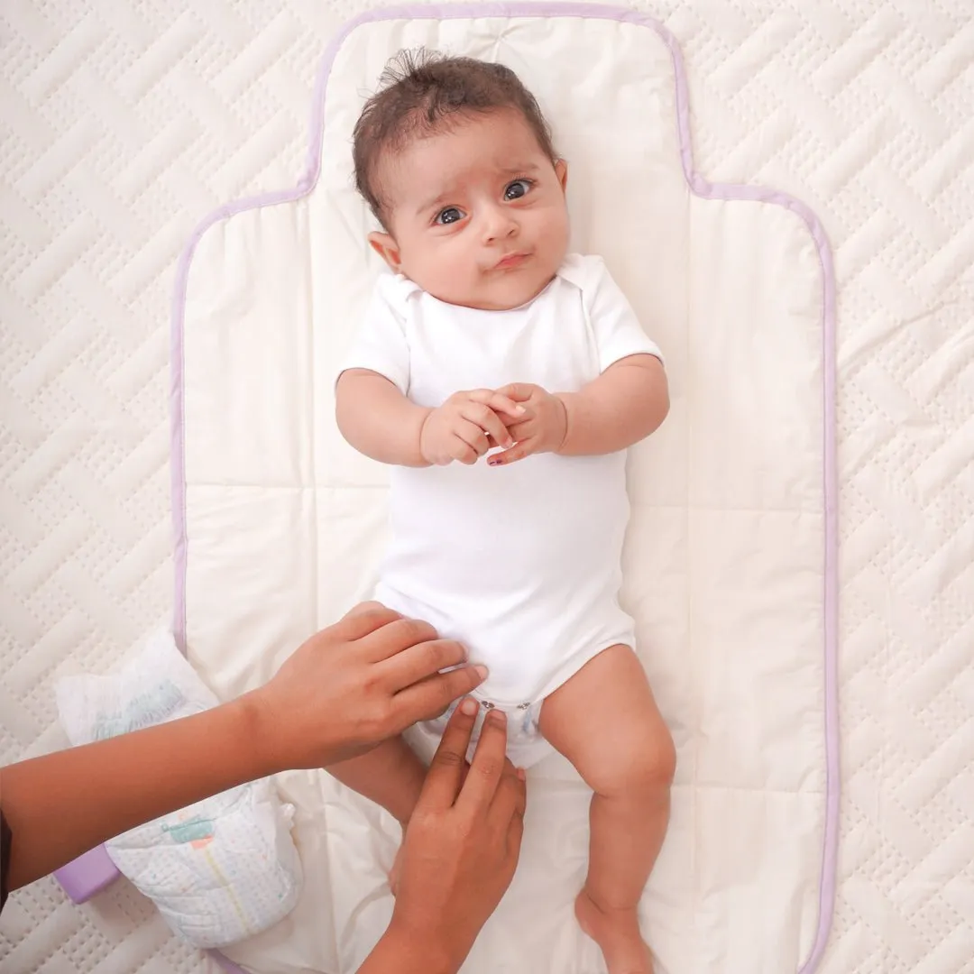 Fancy Fluff Organic Cotton On-The-Go Changing Mat- Pixie Dust