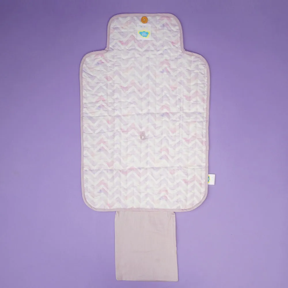 Fancy Fluff Organic Cotton On-The-Go Changing Mat- Pixie Dust