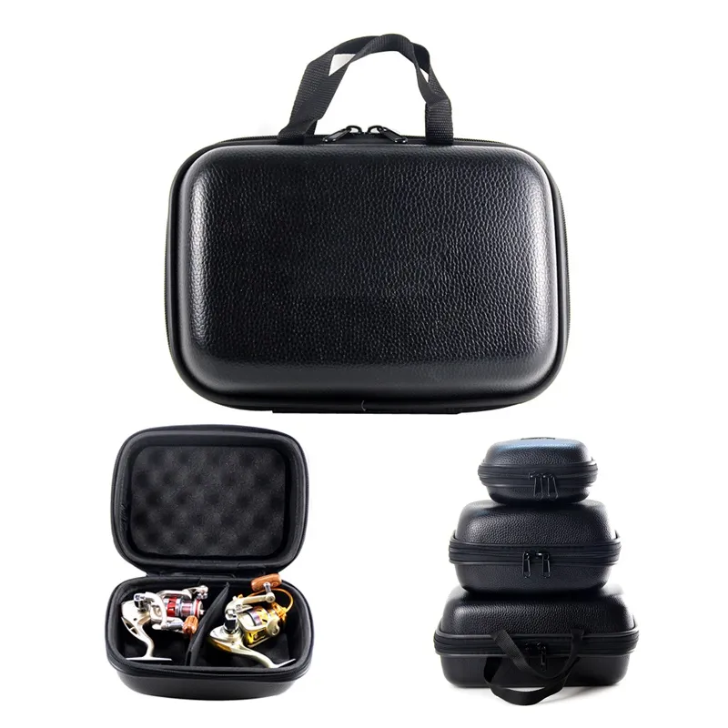 Fishing Bag Spinning Reel Case Cover Leather Fishing Reel Bag Shockproof Waterproof Fishing Tackle Storage Case