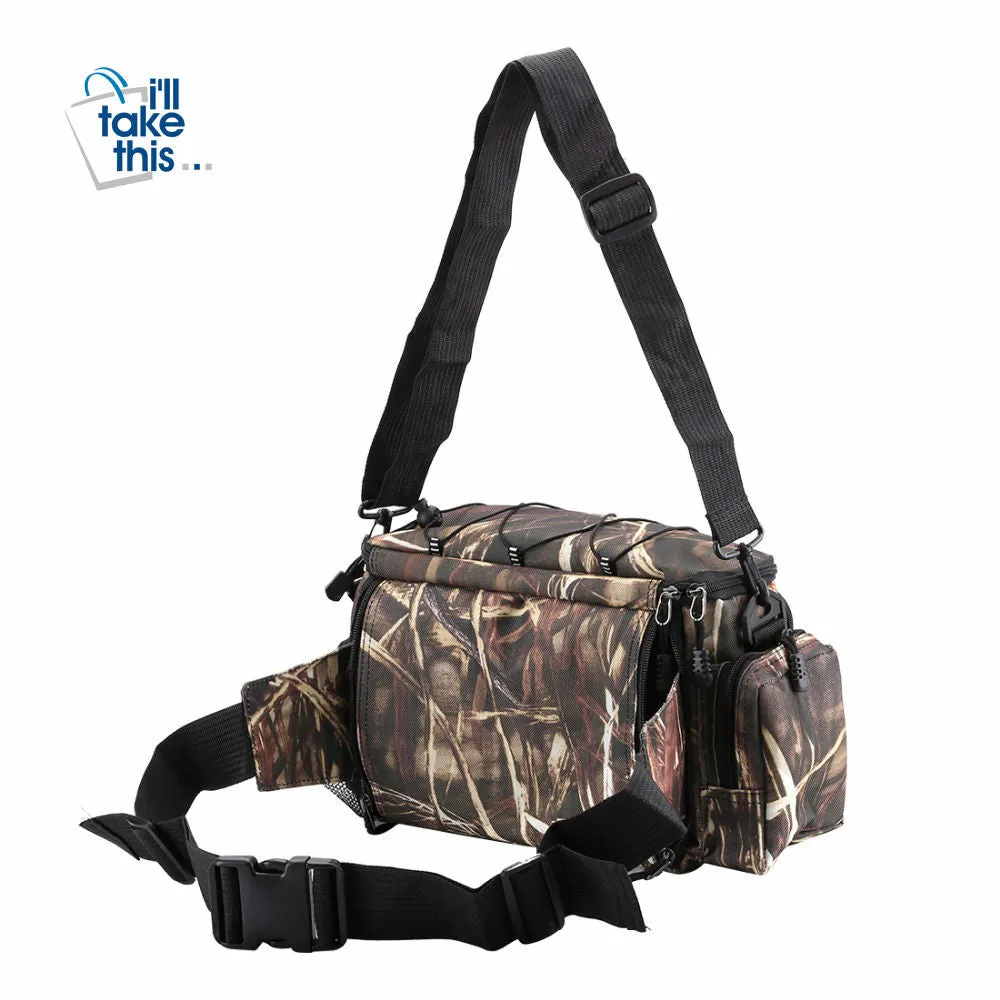 Fishing Bags - Nylon Multifunctional with Waist Shoulder Strap   BONUS Lure/Tackle Bag