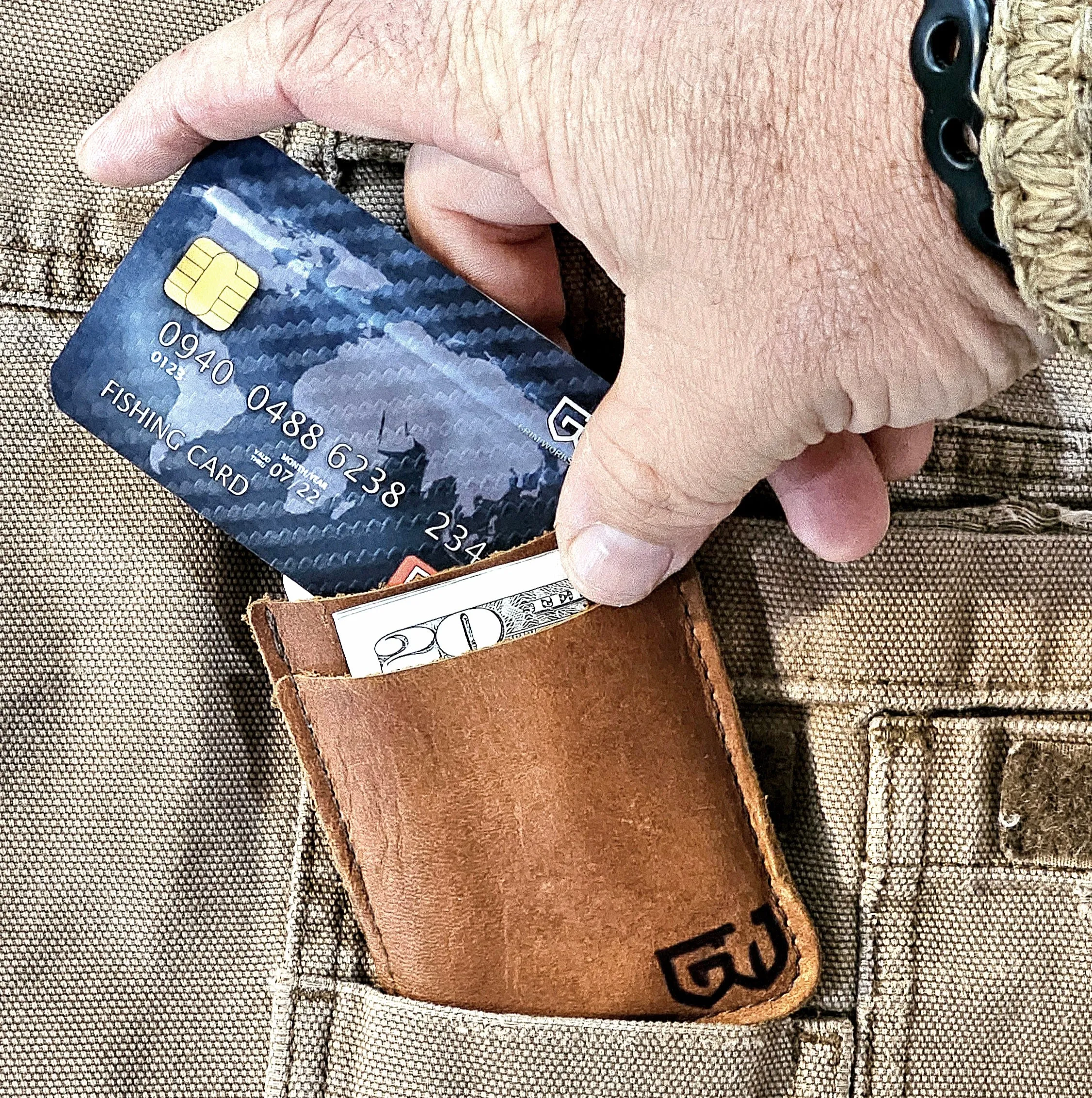 Fishing Stash Card: Credit Card Size Waterproof Fishing Pouch