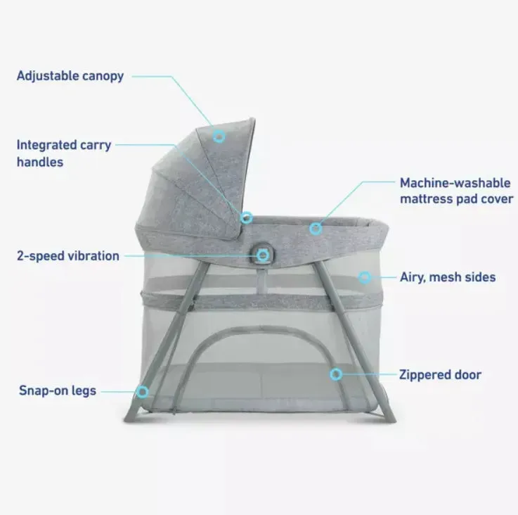 Graco Dream More 3-in-1 Travel Bassinet - Gray