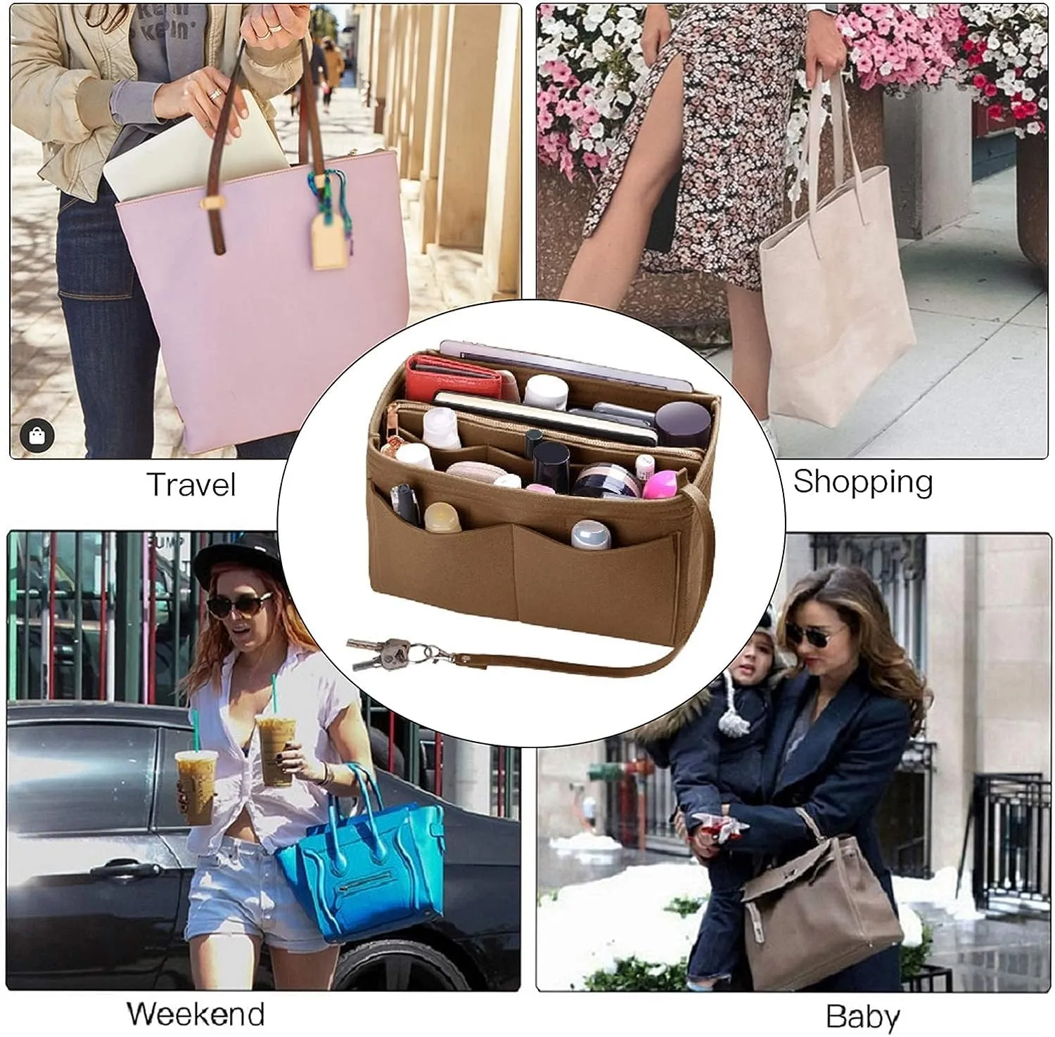 GREENSHEEP Purse Organizer Insert for Handbags,