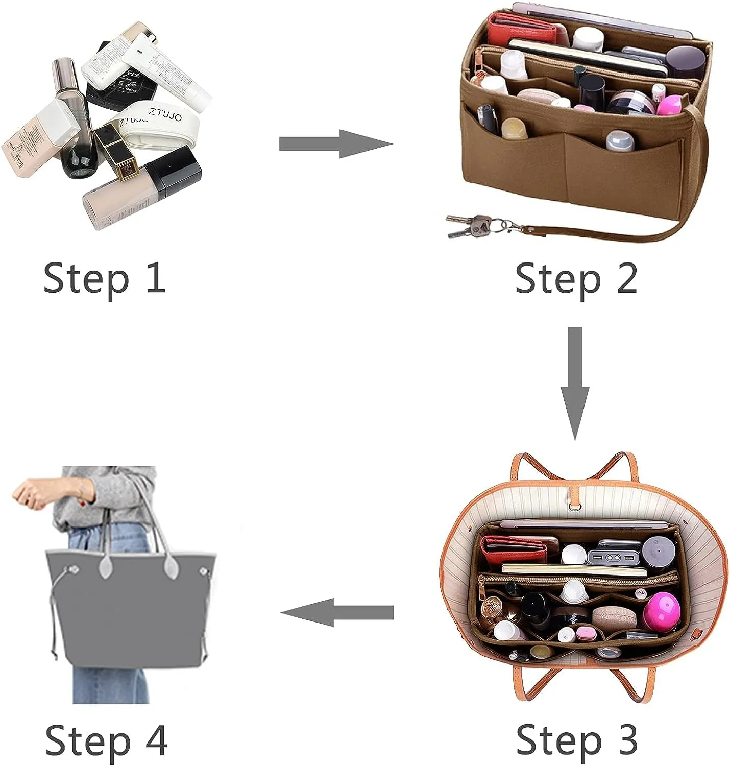 GREENSHEEP Purse Organizer Insert for Handbags,