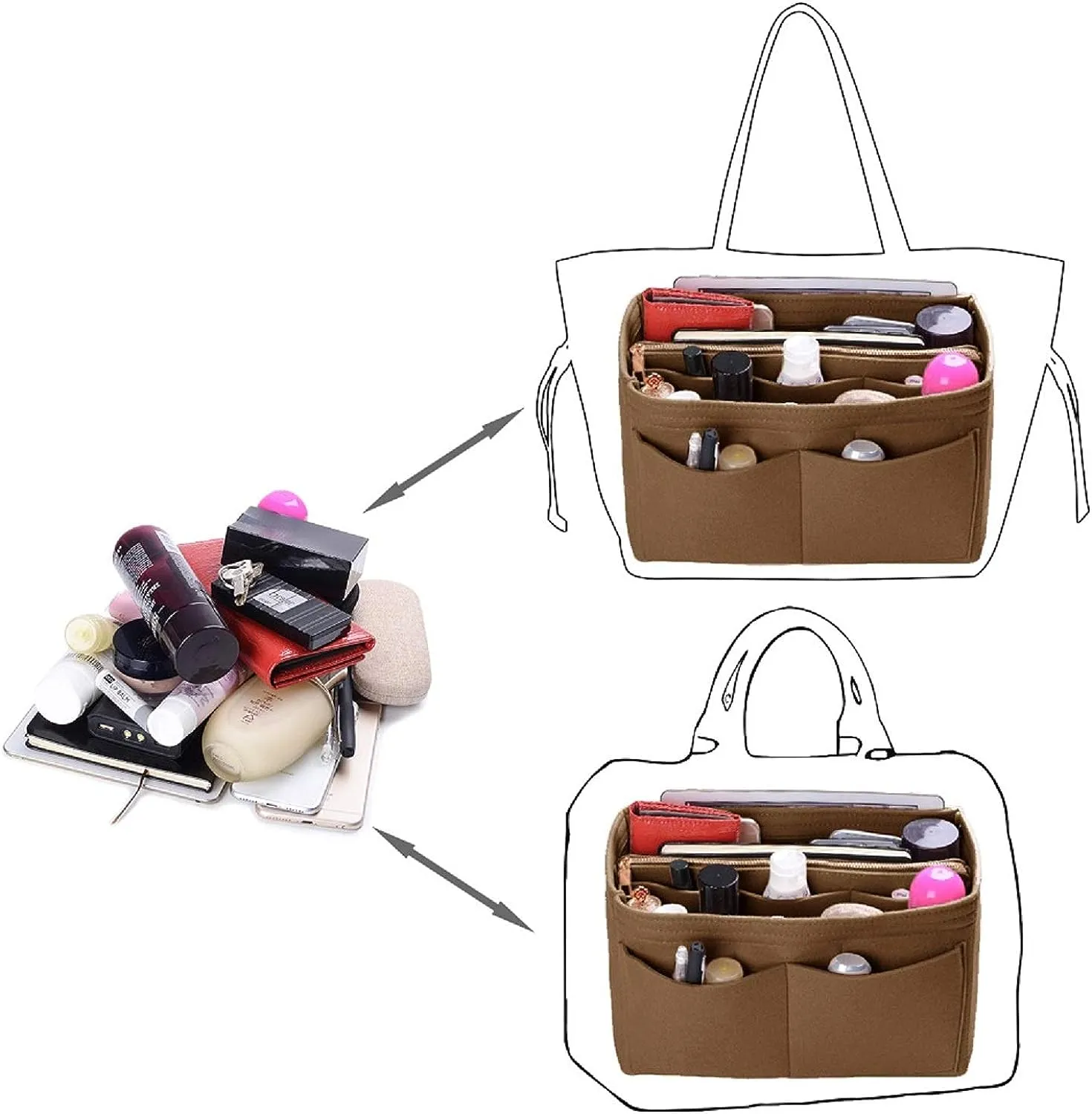 GREENSHEEP Purse Organizer Insert for Handbags,