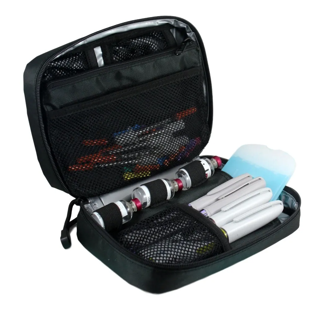 Insulated Diabetes Organizer- Black