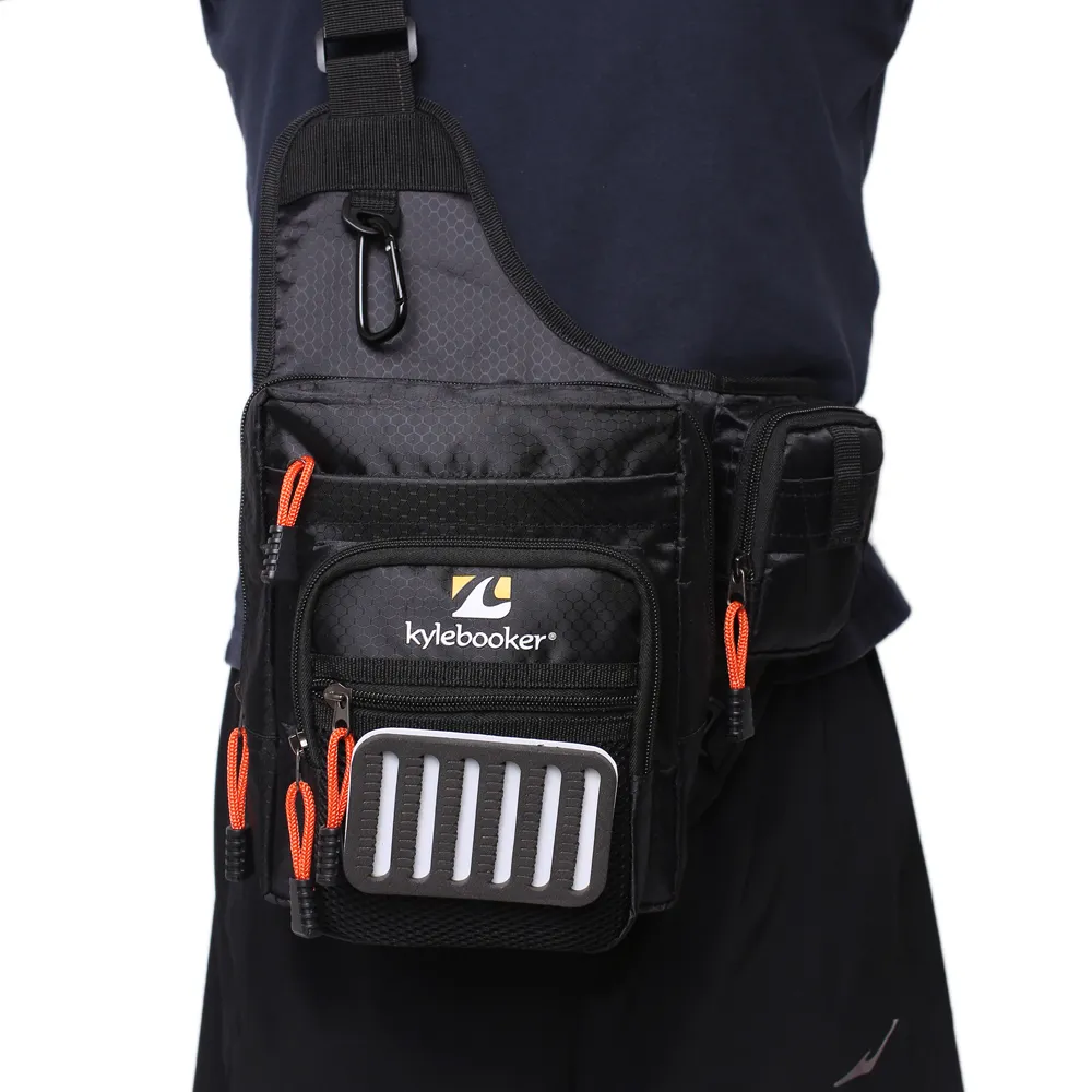 Kylebooker Fishing Bag Multi-Purpose Canvas Waterproof Fishing Reel Lure Tackle Bag