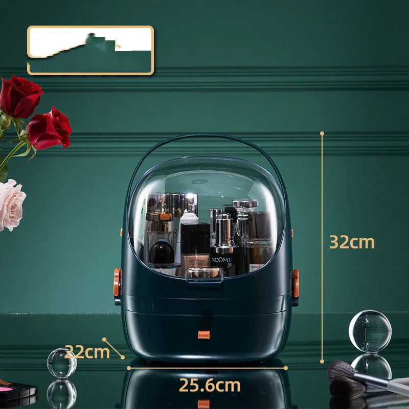 Light Luxury Large Capacity Dustproof Desktop Makeup Case Skin Care Storage Box