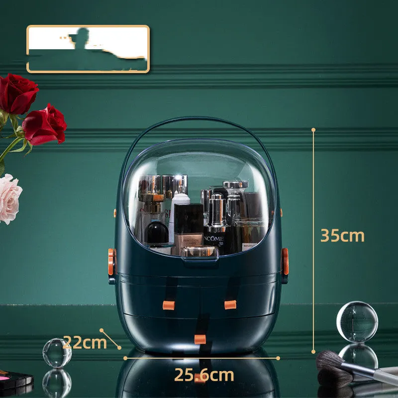 Light Luxury Large Capacity Dustproof Desktop Makeup Case Skin Care Storage Box
