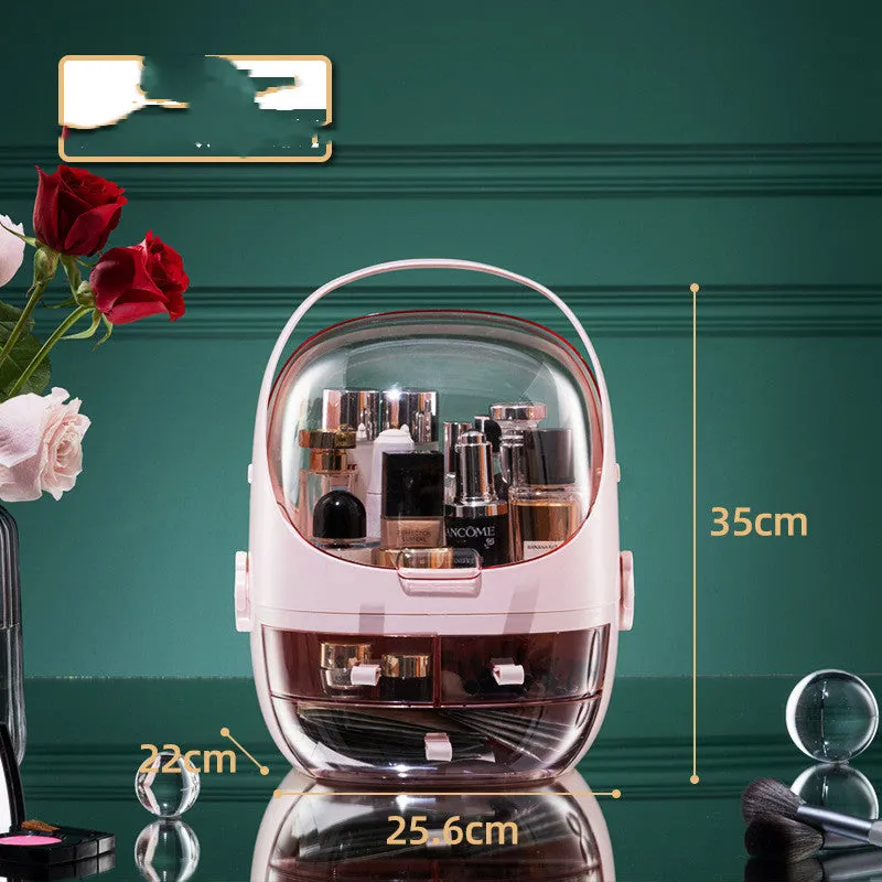 Light Luxury Large Capacity Dustproof Desktop Makeup Case Skin Care Storage Box