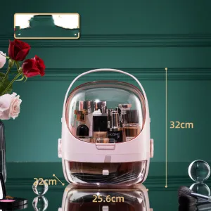 Light Luxury Large Capacity Dustproof Desktop Makeup Case Skin Care Storage Box