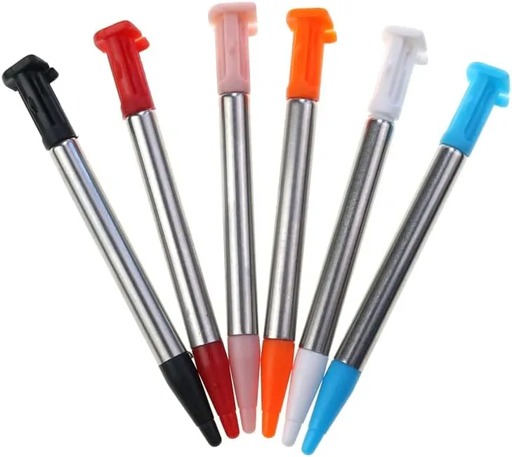 Metal Adjustable Touch Stylus Pen for New 2DS XL LL Video Stylus Pen Game Accessories (Metal Pink)