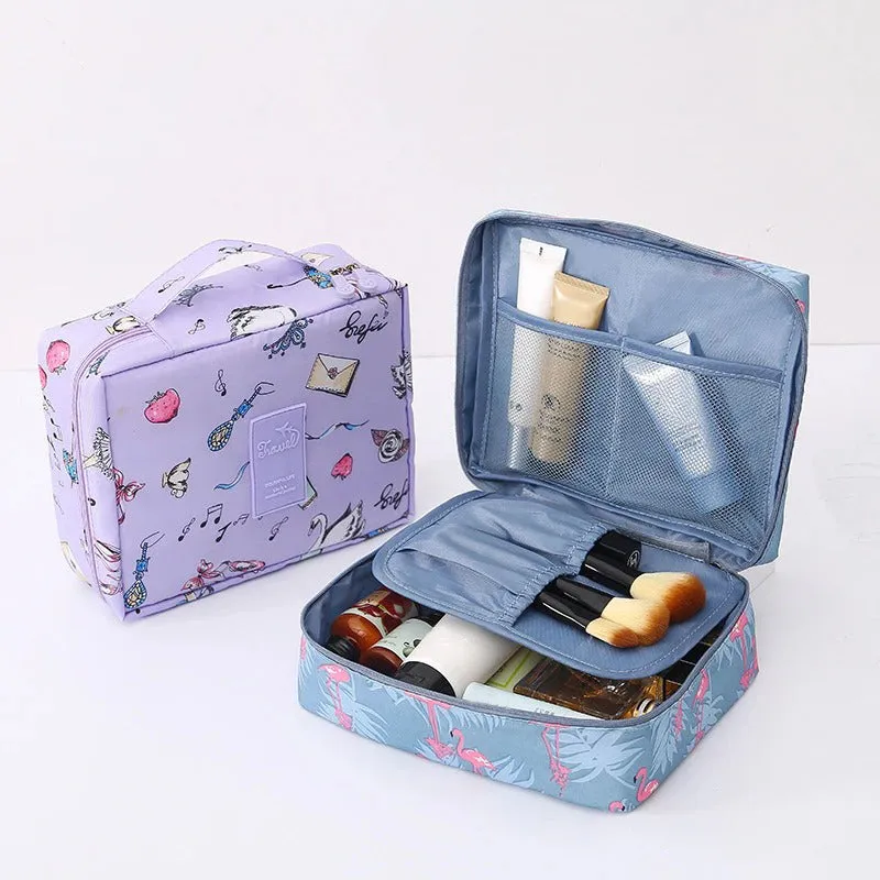 Multi-Pocket Printed Outdoor Travel Cosmetic Organizer Bag