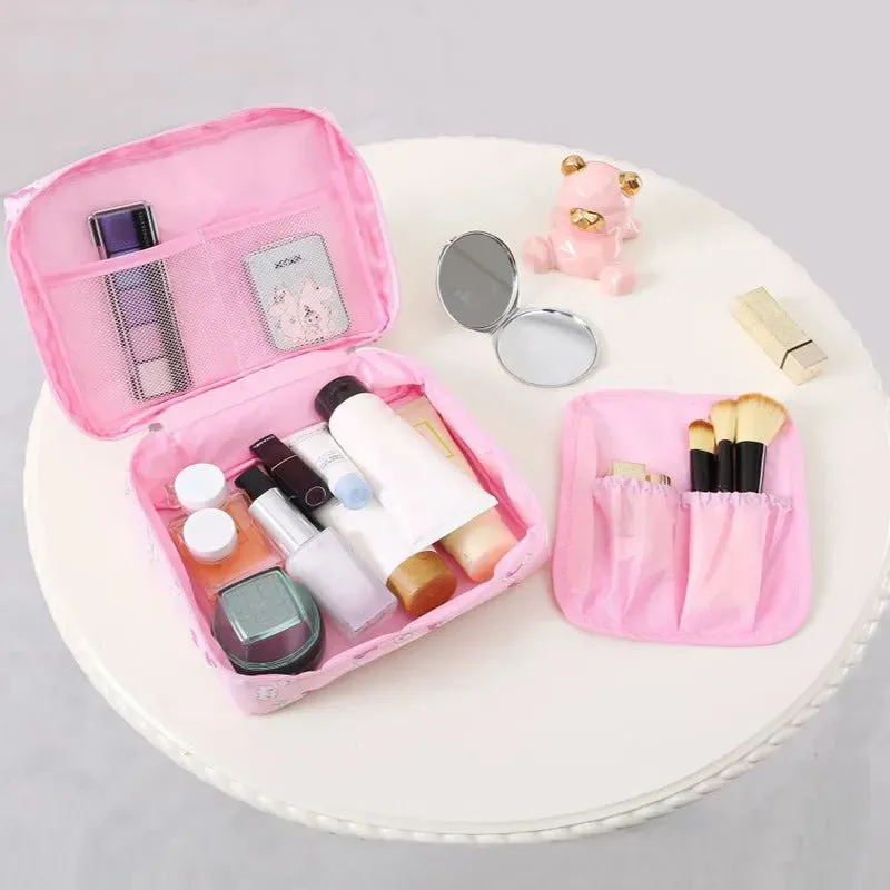 Multi-Pocket Printed Outdoor Travel Cosmetic Organizer Bag