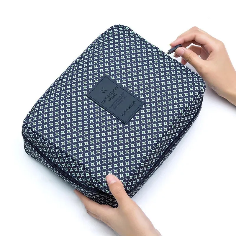 Multi-Pocket Printed Outdoor Travel Cosmetic Organizer Bag