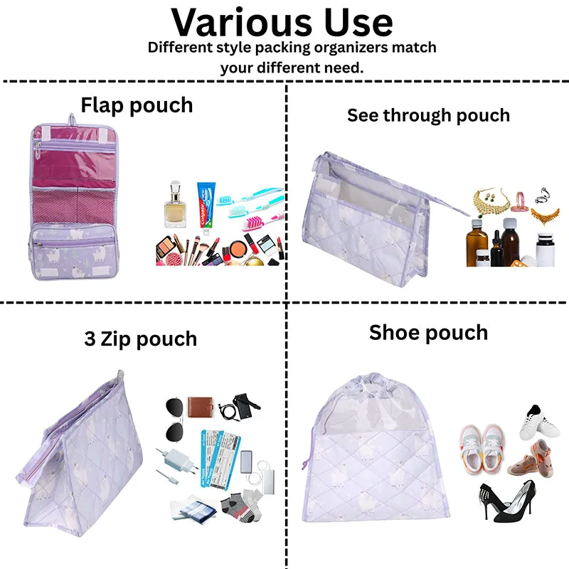 Multi Use Pouch Set- 4 Piece Set - Llama