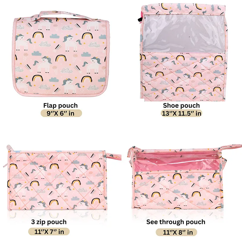 Multi Use Pouch Set- 4 Piece Set - Unicorn