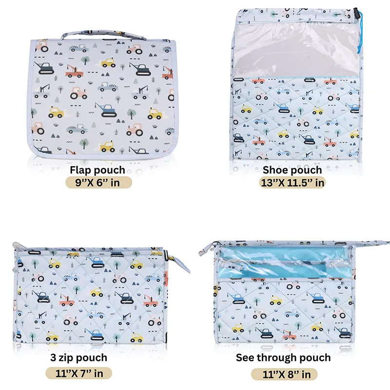 Multi Use Pouch Set- 4 Piece Set - Vehicles